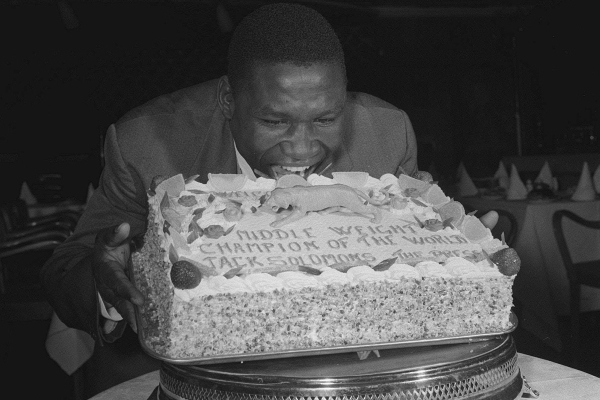 It appears that you really can have your cake and eat it as Dick Tiger found out when he became the Middleweight champion of the world. London, England.jpg